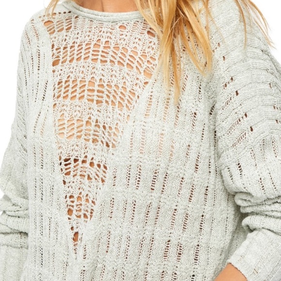 FREE PEOPLE Pretty in Pointelle Tunic Sweater - Picture 2 of 11